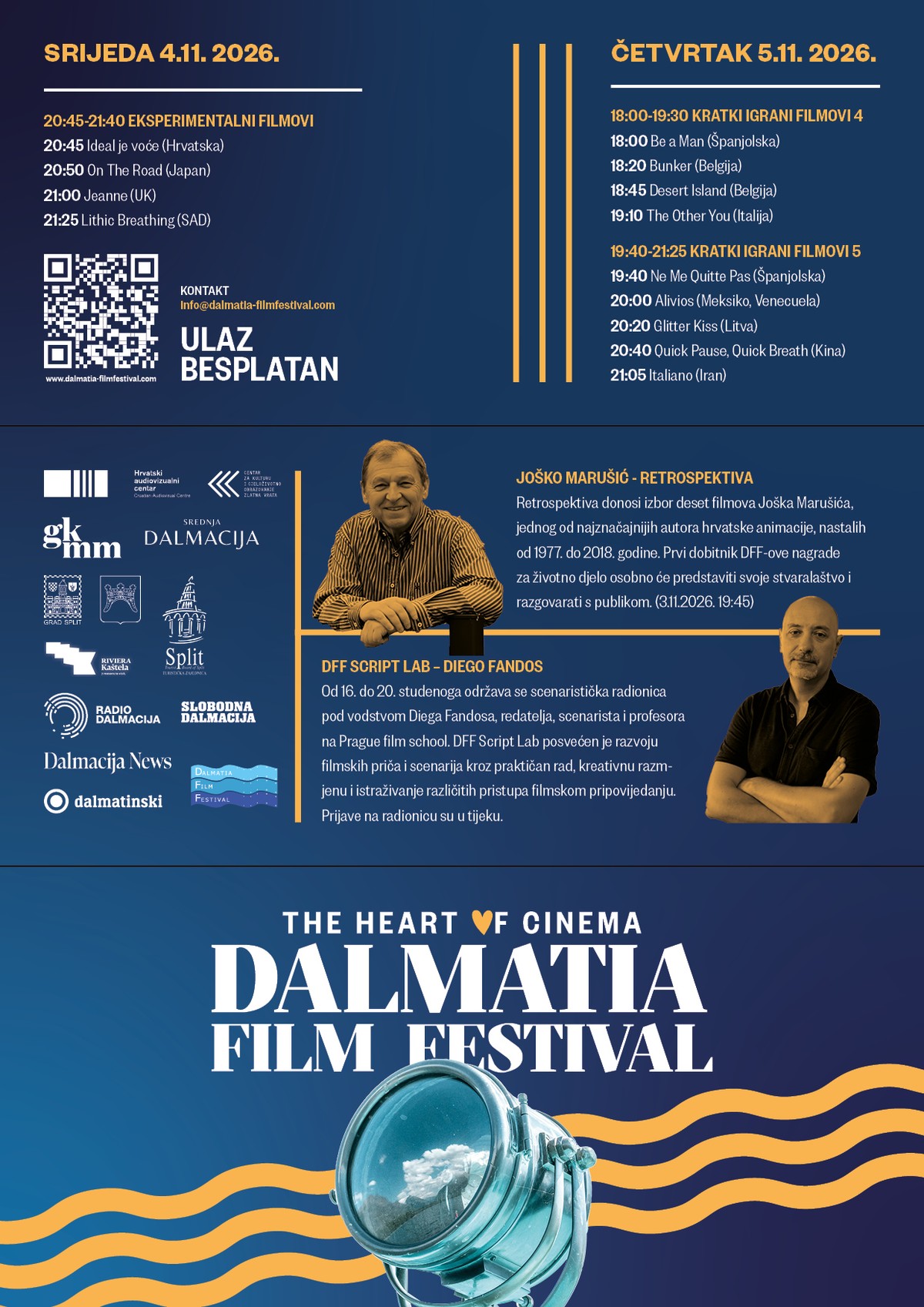 U Splitu počinje 11. Dalmatia Film Festival: 38 filmova, retrospektiva Joška Marušića i filmske radionice