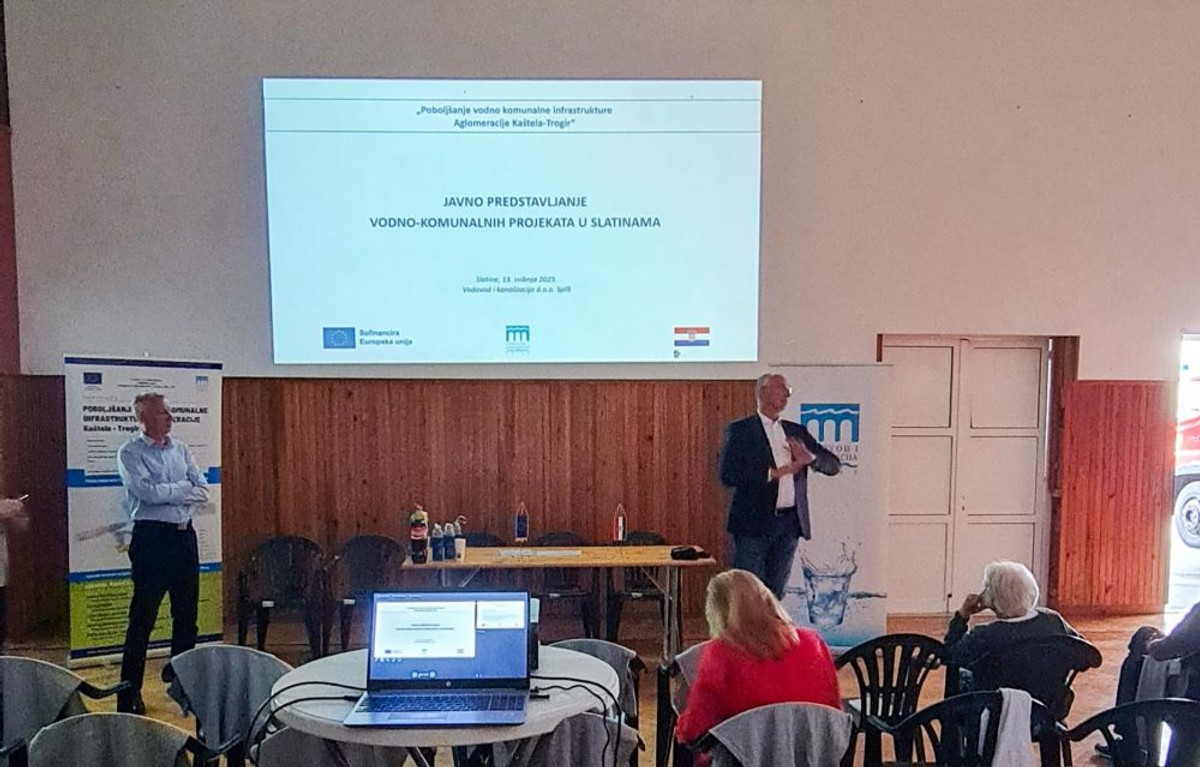 Mještanima Slatina predstavljeni vodno - komunalni projekti koje provodi Vodovod i kanalizacija Split