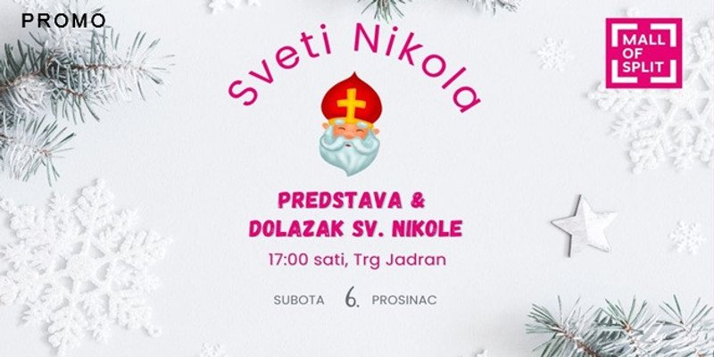Sveti Nikola danas stiže u Mall of Split