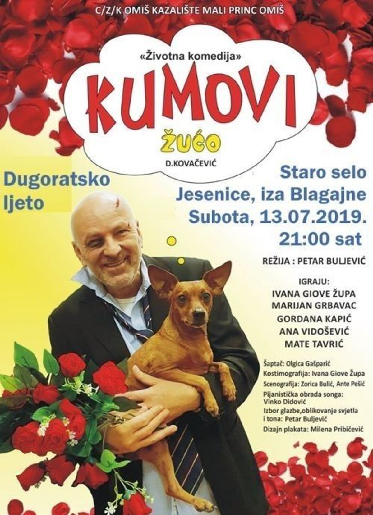 DUGORATSKO KULTURNO LJETO: Predstava 'Kumovi' ovog vikenda u starom selu Jesenice