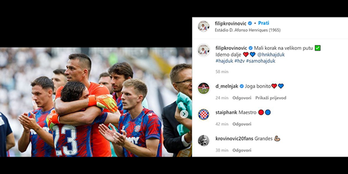 Zanimljiva poruka Hajdukovog veznjaka nakon prolaska protiv Vitorije