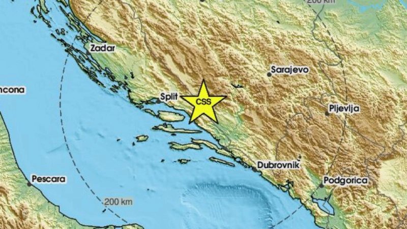 Zatreslo jutros u Dalmaciji: Potres zabilježen kod Vinjana Donjih