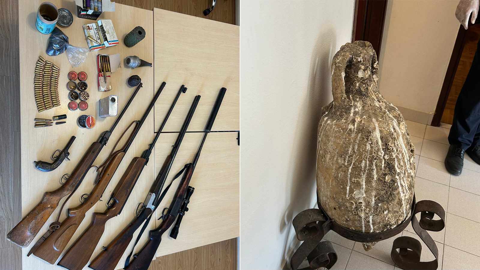Pretres na Braču otkrio arsenal, ali i iznenađenje: Policija pronašla neprijavljenu amforu
