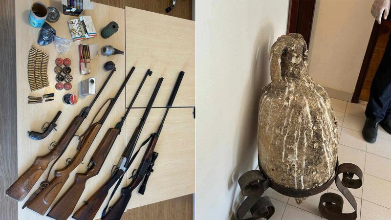 Pretres na Braču otkrio arsenal, ali i iznenađenje: Policija pronašla neprijavljenu amforu