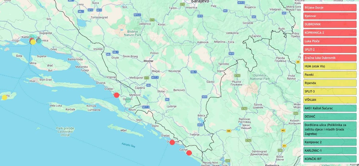 DALMACIJA JOŠ POD DIMOM IZ BiH: Najgore je u Dubrovniku, ni Split nije pošteđen