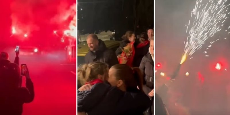 VIDEO Gori Sinj: Priređen doček triju sinjskih rukometašica