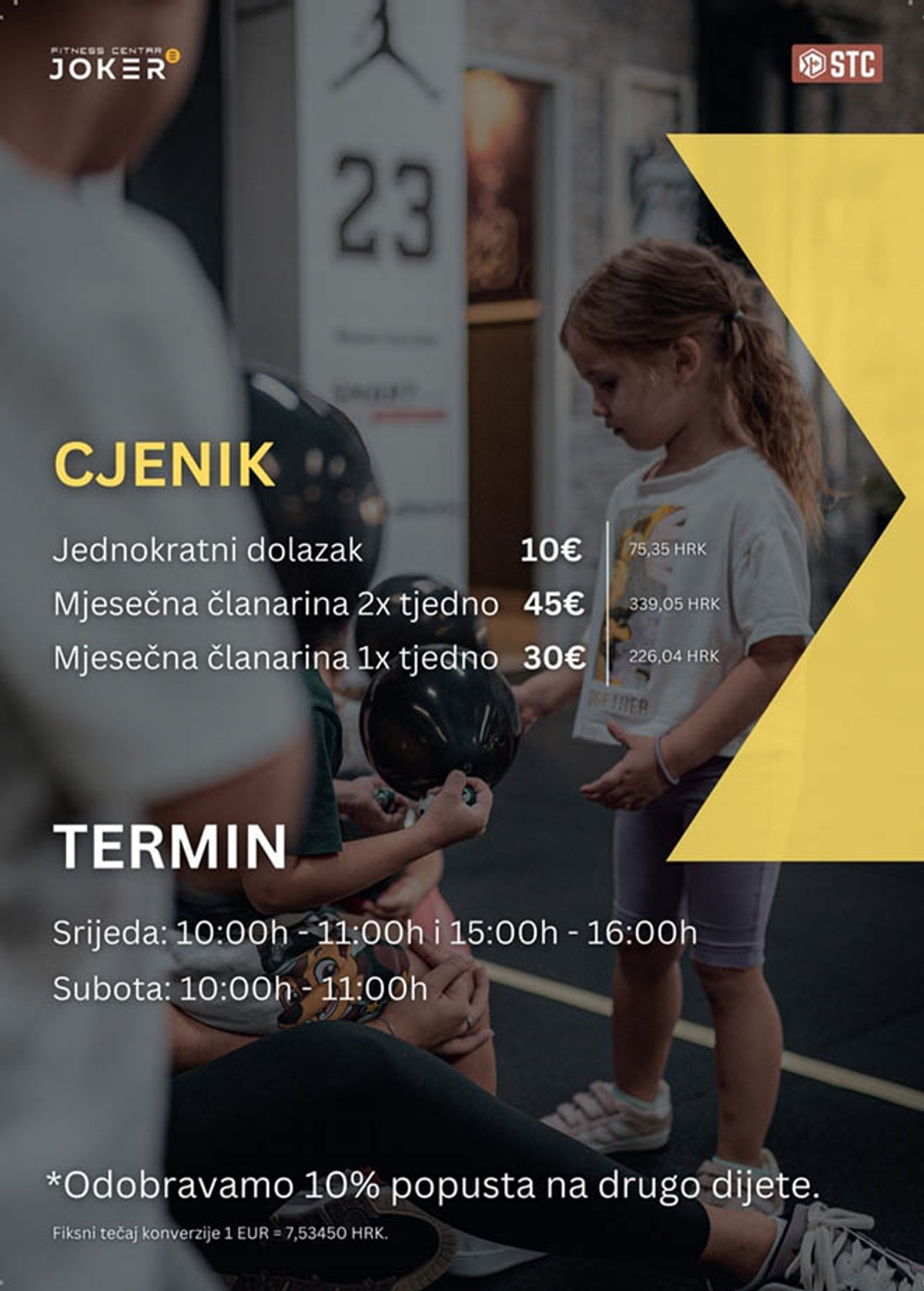 NOVO U STC CENTRU & JOKER FITNESSU Motorički razvoj djece od 3 do 7 godina je prva stepenica prije ulaska u sport!