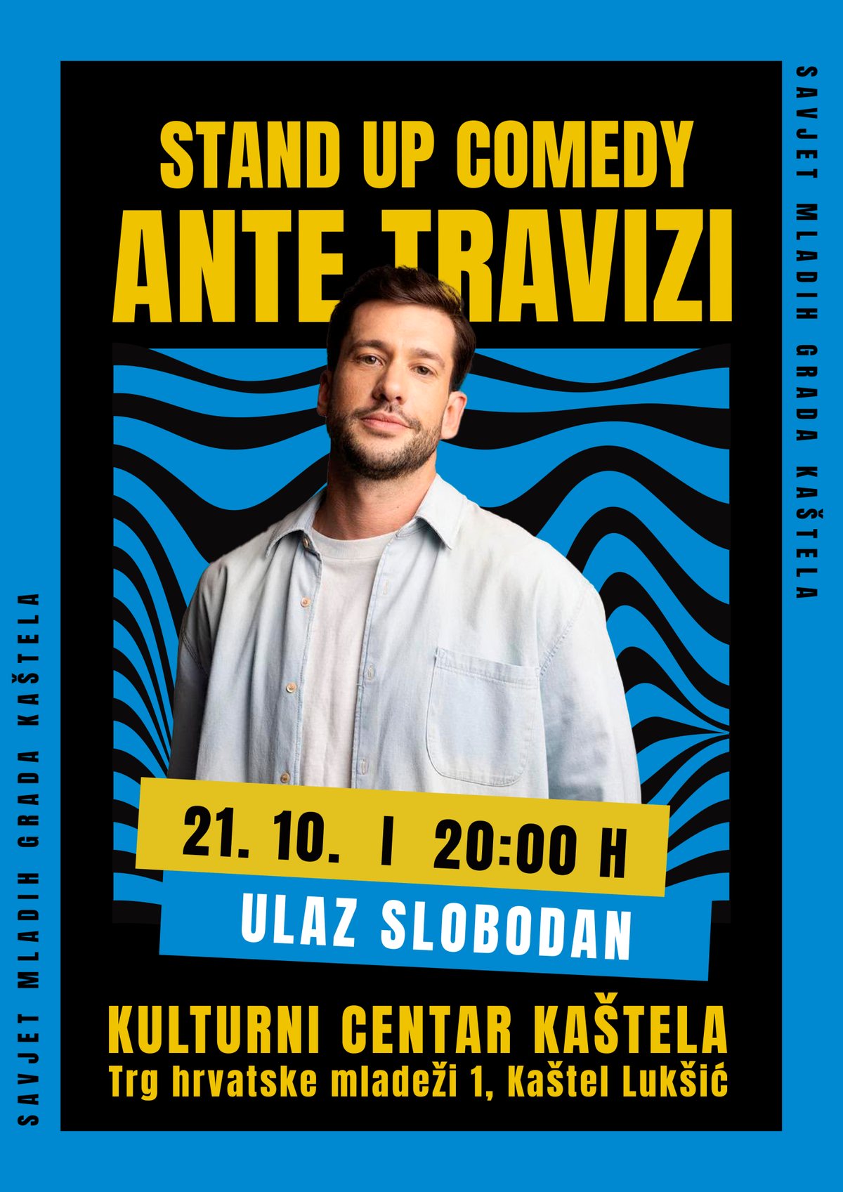 Ante Travizi stiže u Kaštela: Očekuje vas večer smijeha uz slobodan ulaz