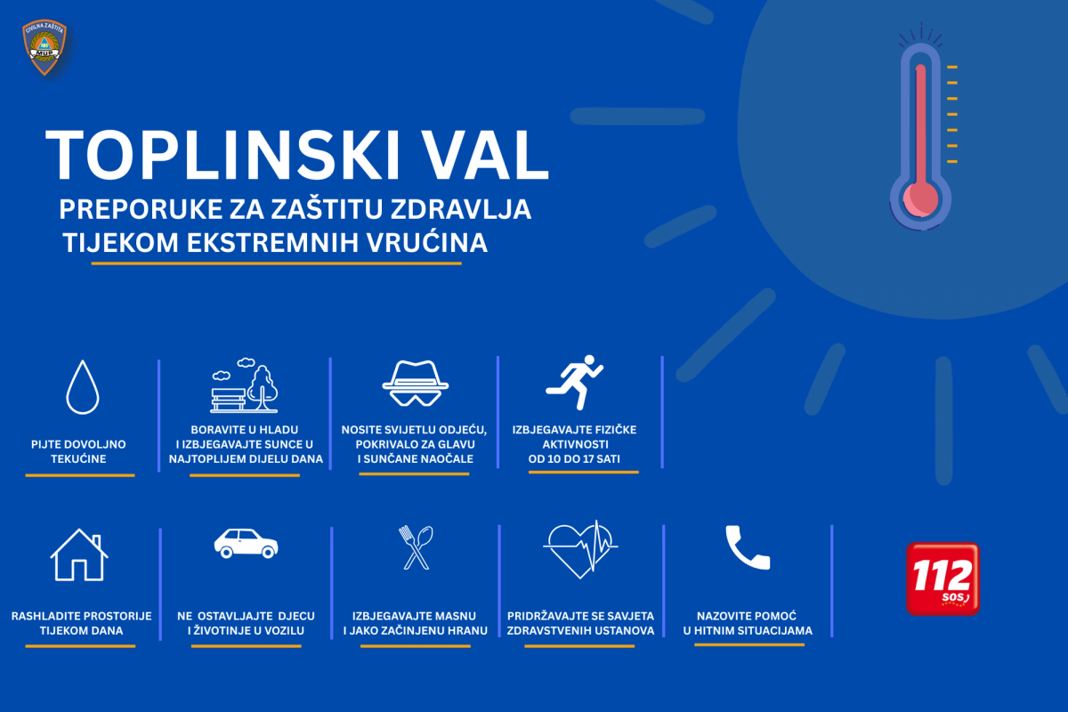TOPLINSKI VAL Objavljene preporuke za zaštitu zdravlja od vrućina