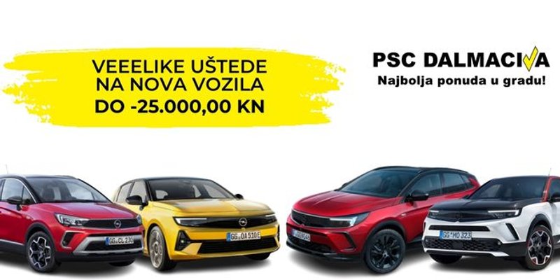 NE ČEKAJTE CRNI PETAK Velike uštede u PSC Dalmaciji, popusti za nova vozila i do 25.000 kuna već danas!