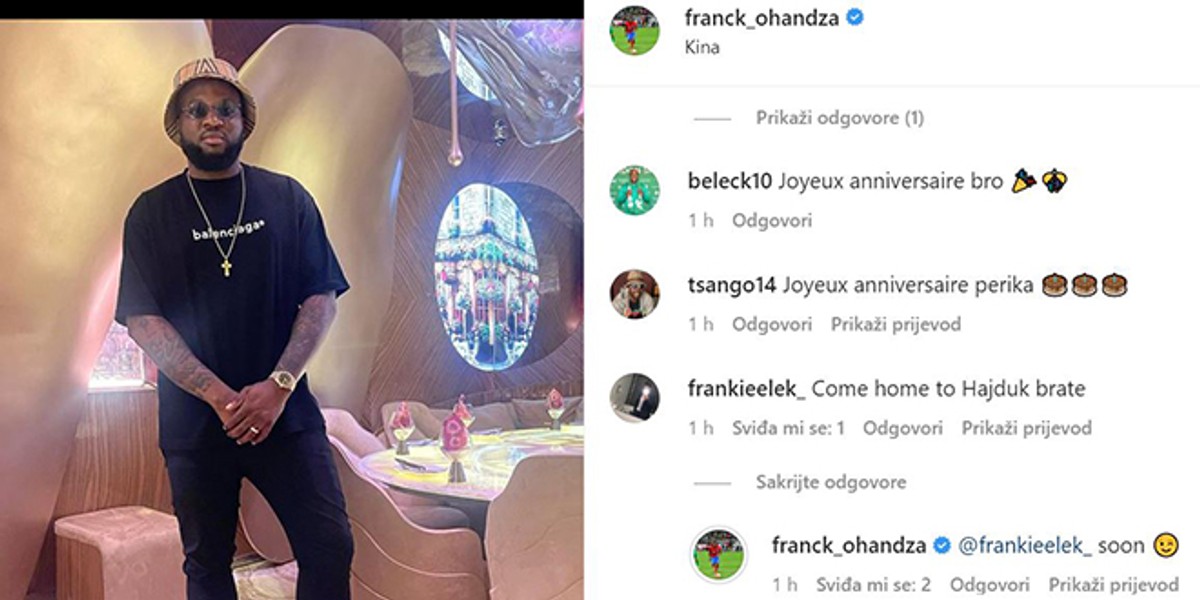 Franck Ohandza jednim komentarom najavio povratak u Hajduk?