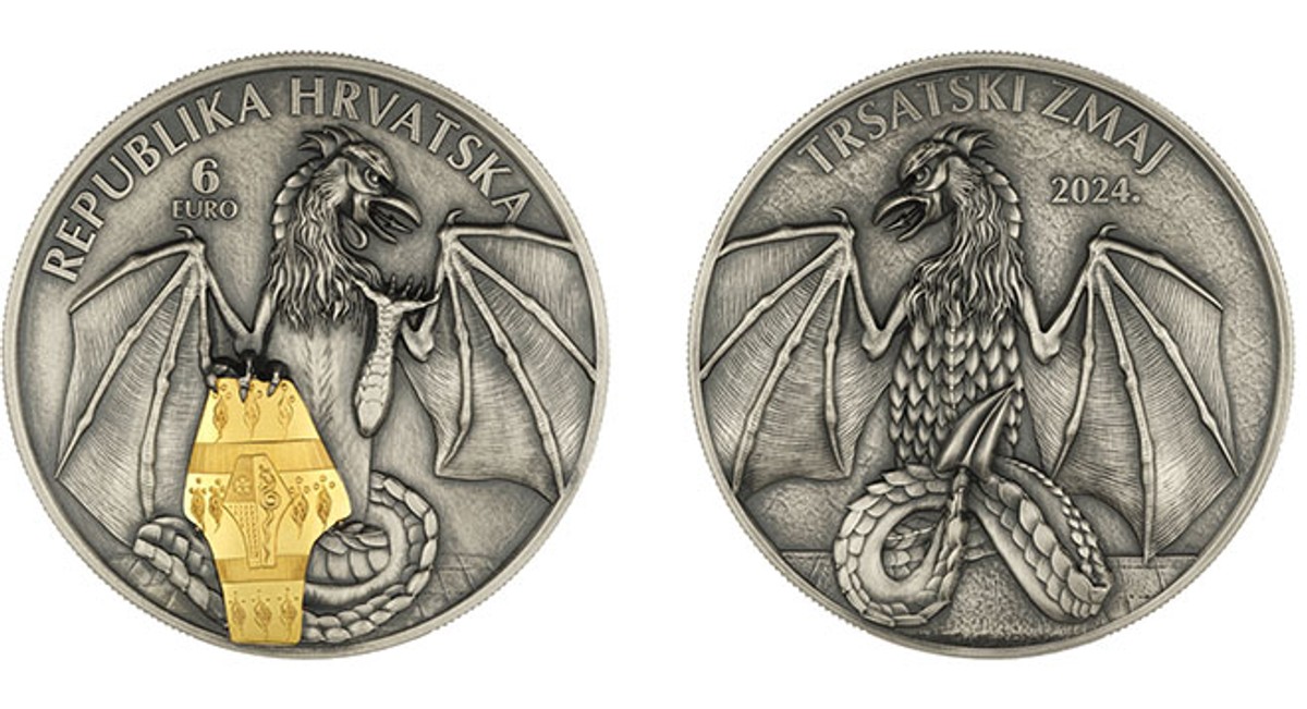 Hrvatska kovnica novca predstavlja nastavak serije numizmatičkog izdanja 'Trsatski zmaj'