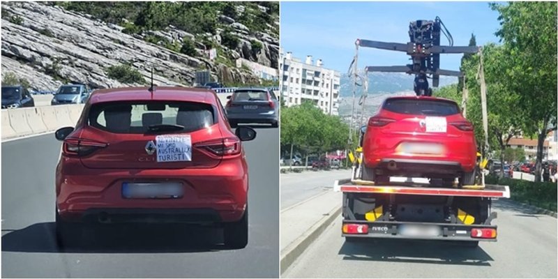 'AUSTRALIJSKI TURISTI' Proslavili se porukom, ali ne i parkiranjem u Splitu...
