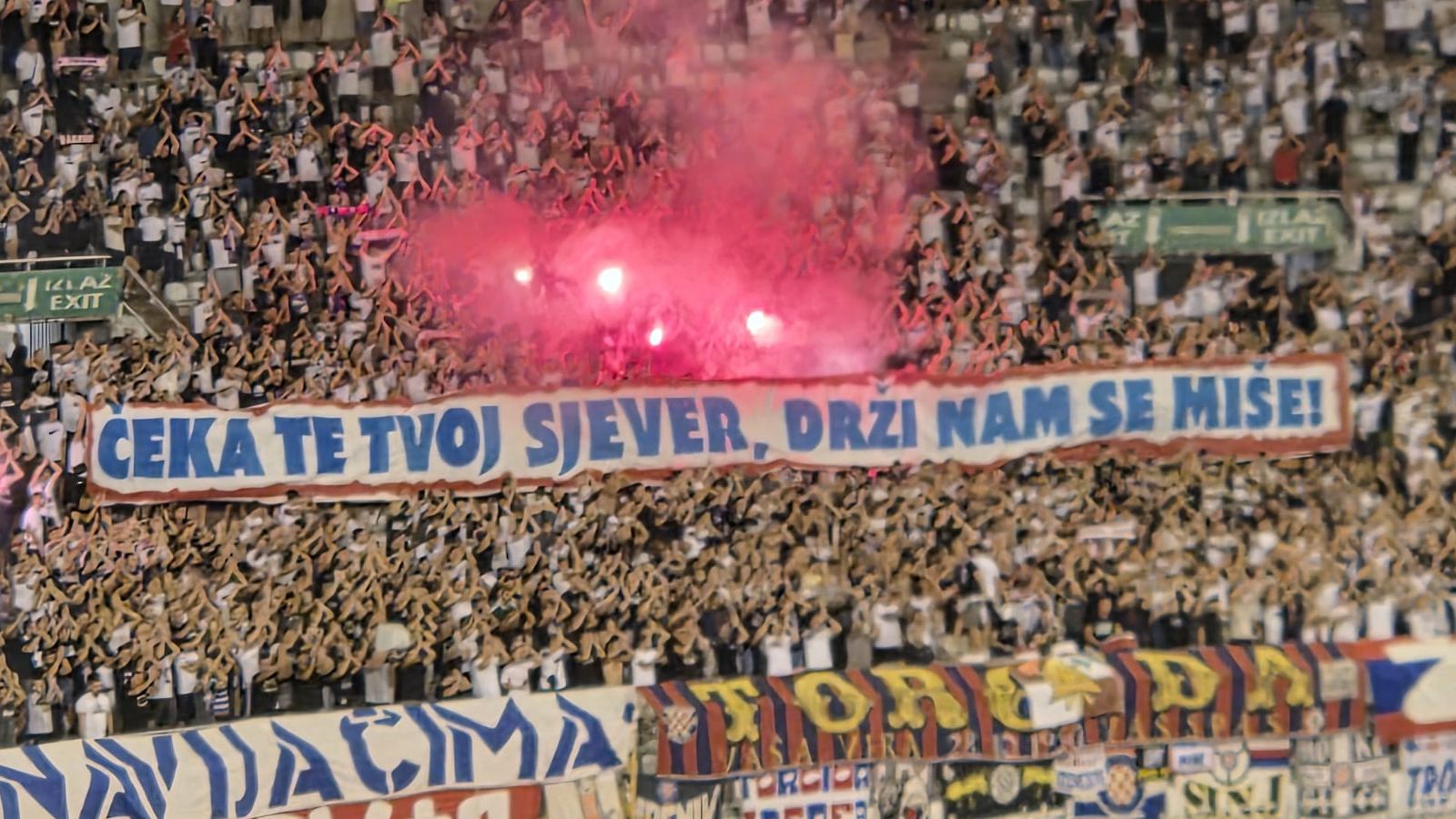 Torcida istaknula poruku podrške Miši