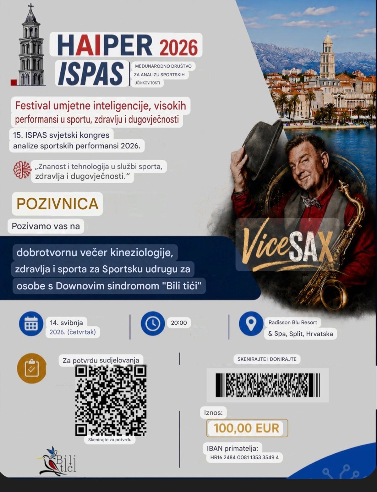 Pridružite se donacijskoj večeri za sportsku udrugu 'Bili tići'