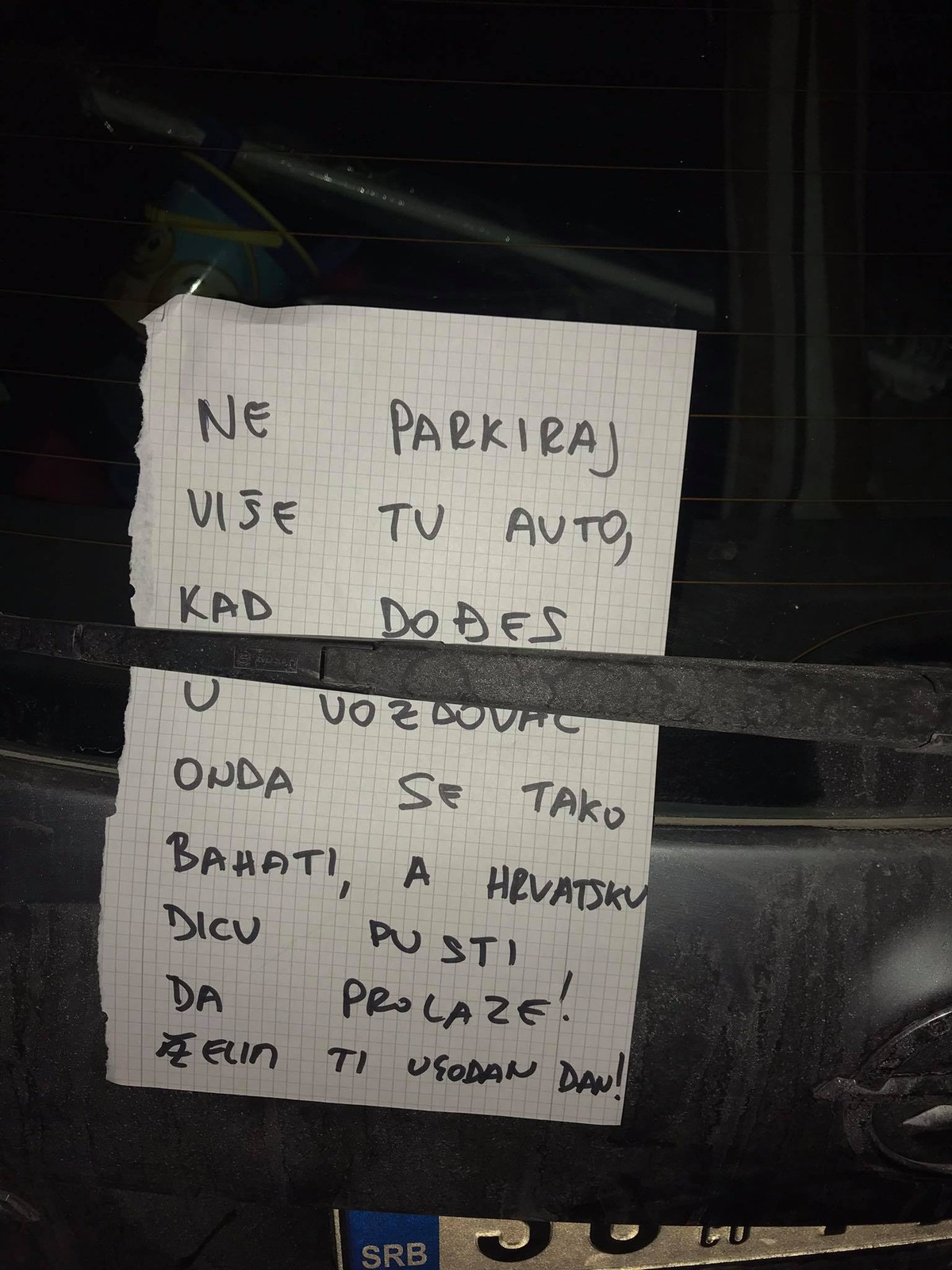 PORUKA GOSTU IZ SRBIJE: Kad dođeš u Voždovac onda se tako bahati
