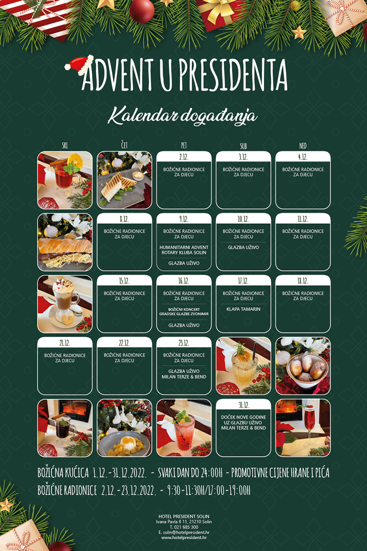 Uživajte u adventskoj čaroliji u hotelu President Solin