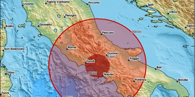 POTRES U JUŽNOJ ITALIJI Izmjereno 4 stupnja po Richteru