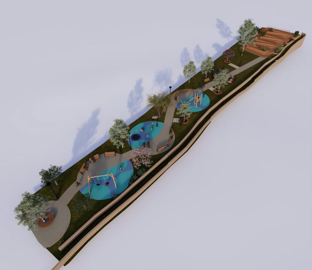 FOTO Počela izgradnja parka s dječjim igralištima u Strožancu