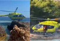 VIDEO: DRAMATIČNO SPAŠAVANJE Helikopter sletio na stijene u Zvali na Hvaru