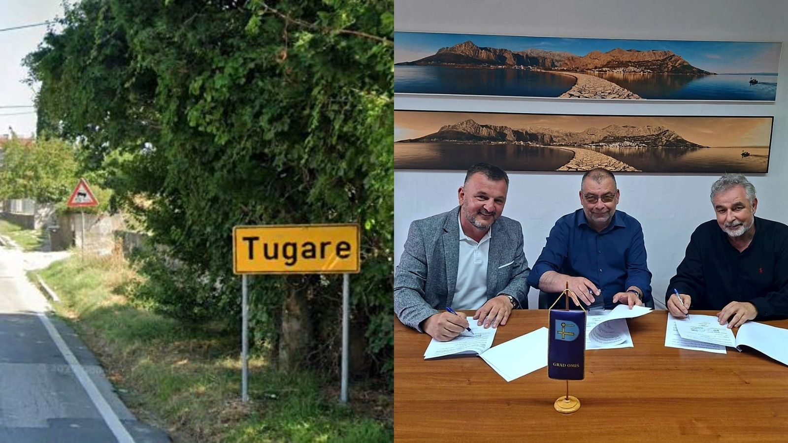 OMIŠ Potpisan sporazum za rekonstrukciju županijske ceste kroz Tugare