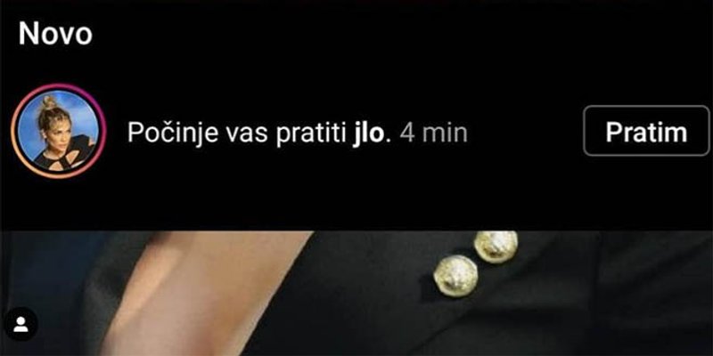 J. Lo zapratila Zagrepčanina na Instagramu