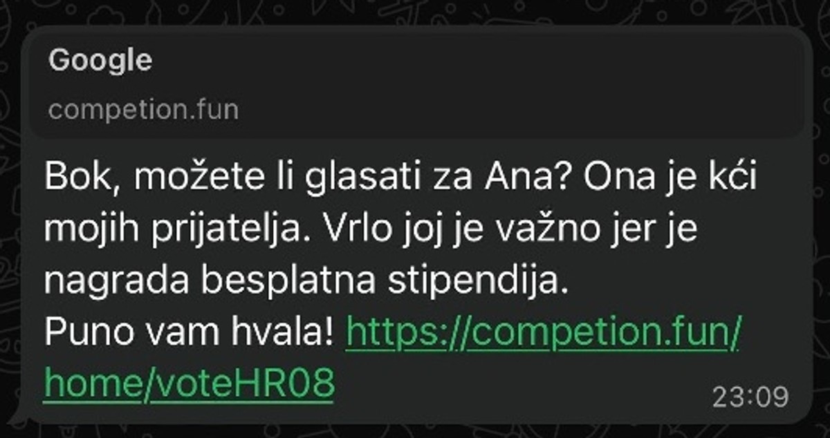 NOVA PREVARA WhatsAppom se šire poruke o glasovanju za djecu, nemojte kliknuti!