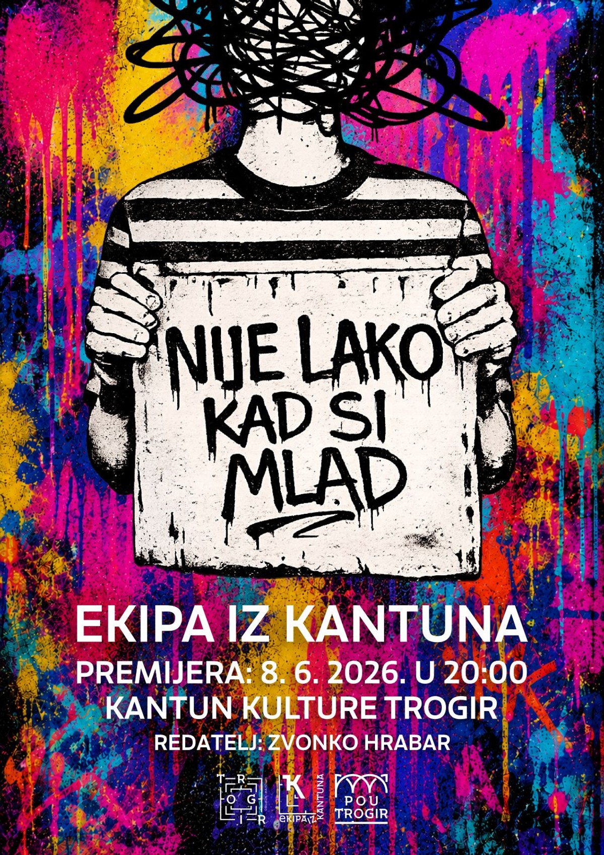 Uskoro nova predstava trogirske Ekipe iz Kantuna 'Nije lako kad si mlad', zanimljiv je način kako je došlo do teksta