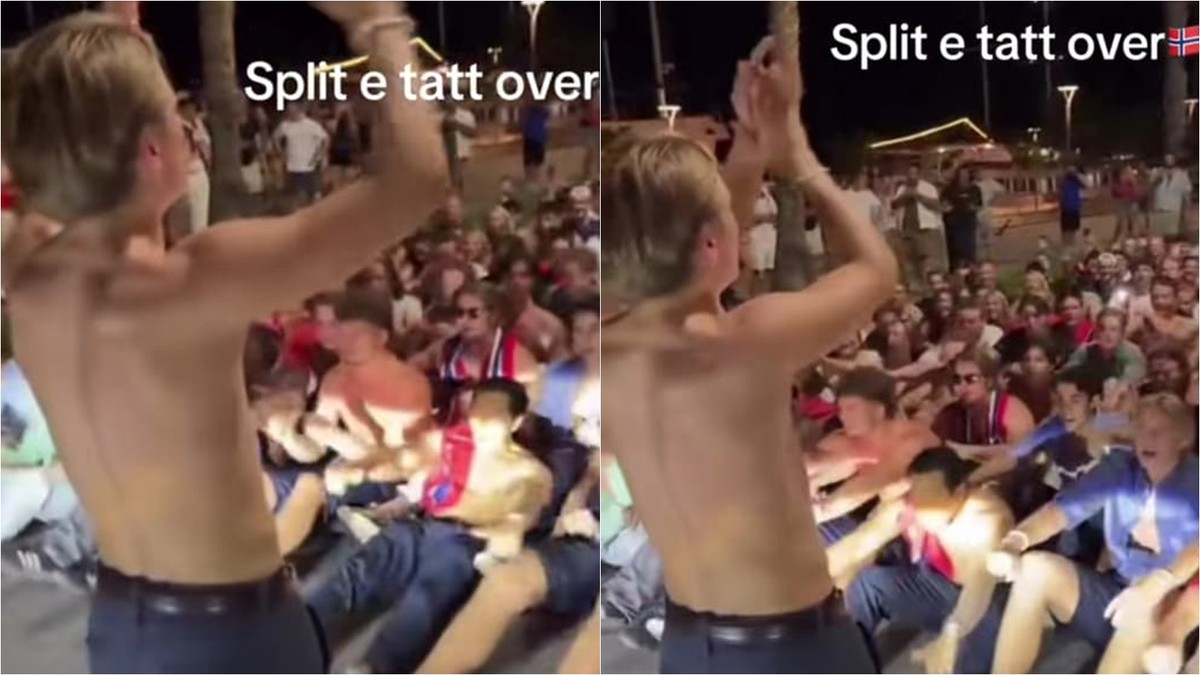 TOTALNI SHOW Norvežani u Splitu slavili pobjedu protiv Brazila, zaustavili su promet