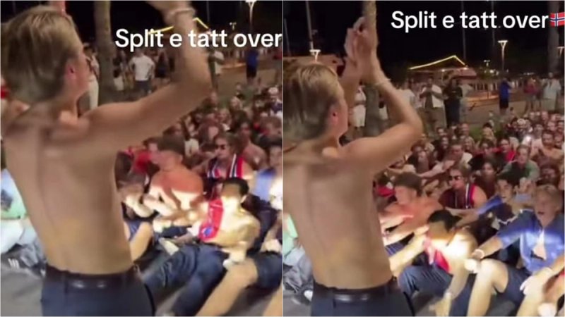 TOTALNI SHOW Norvežani u Splitu slavili pobjedu protiv Brazila, zaustavili su promet