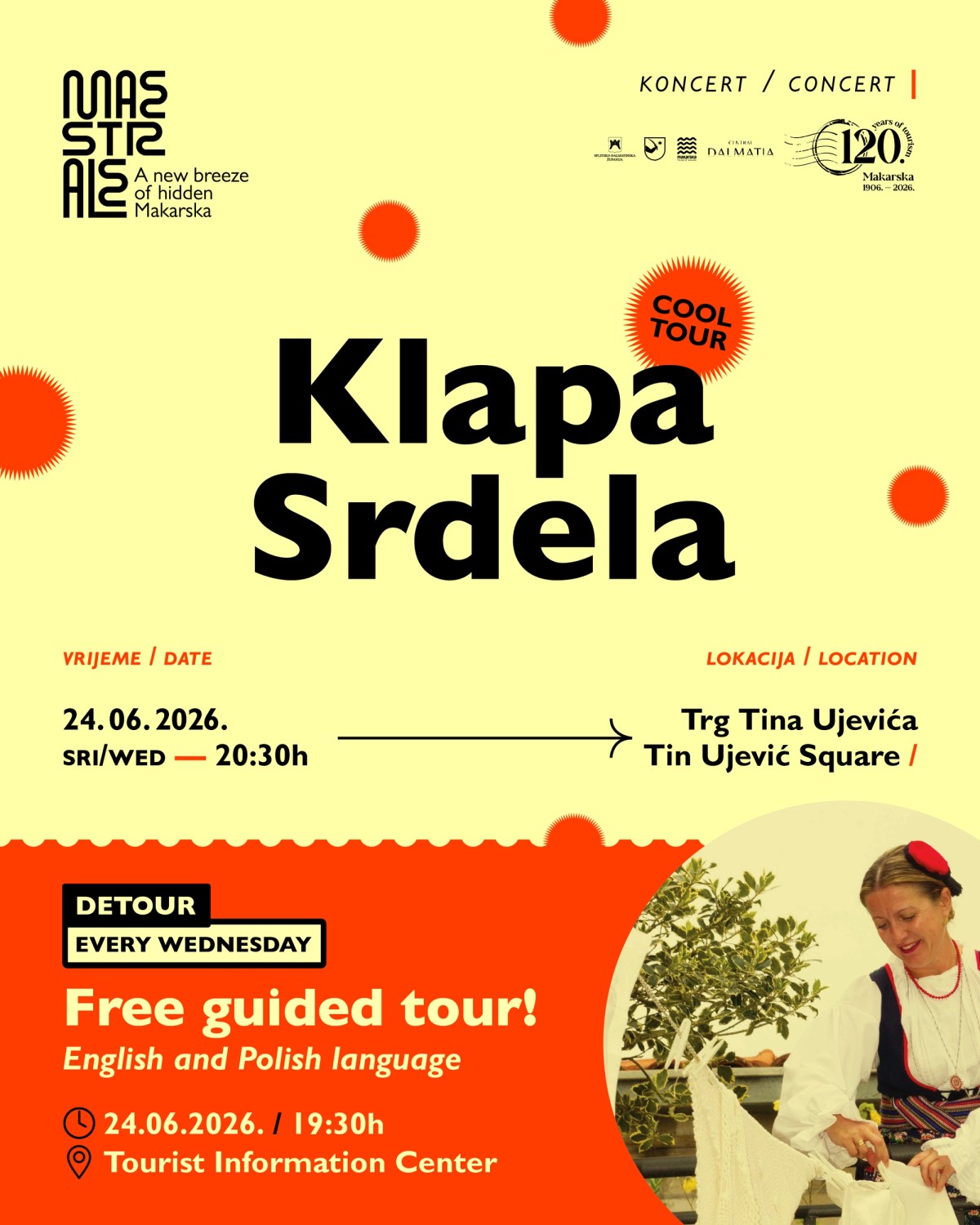 Klapa Srdela donosi klapsku večer na Trg Tina Ujevića u Makarskoj