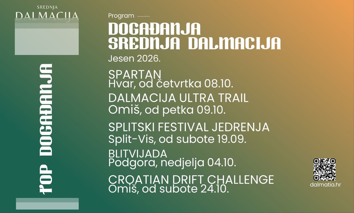 Srednja Dalmacija nakon ljeta ne staje: 'Ovo su događanja koja vrijedi doživjeti'