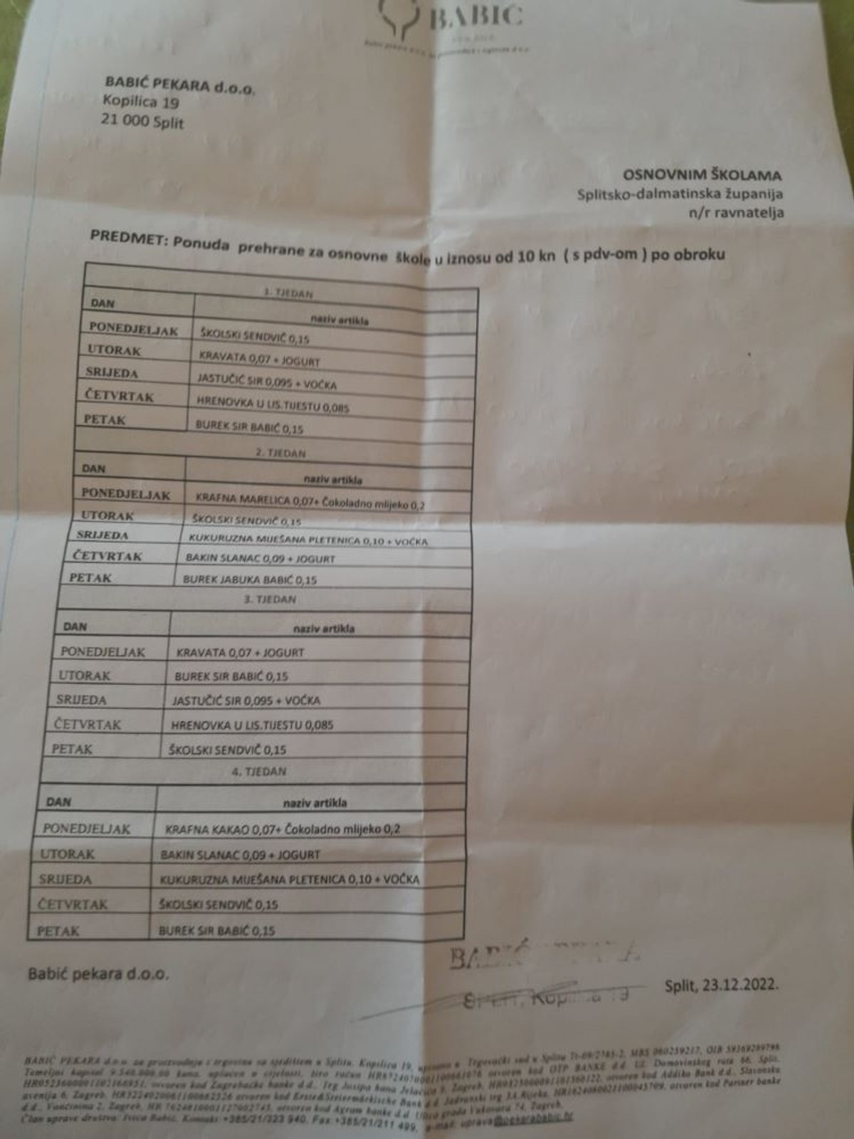 MAJKA SPLITSKOG UČENIKA OGORČENA 'Besplatna marenda, ali ne za one s posebnim režimom prehrane'