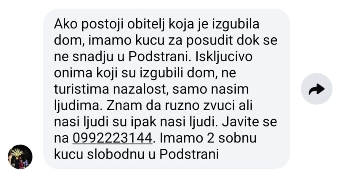 Ljudi velikog srca nude svoje domove stradalnicima požara
