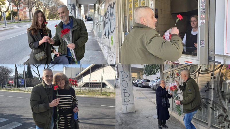 GRIPE Predsjednik kotara Pilko dijelio karanfile