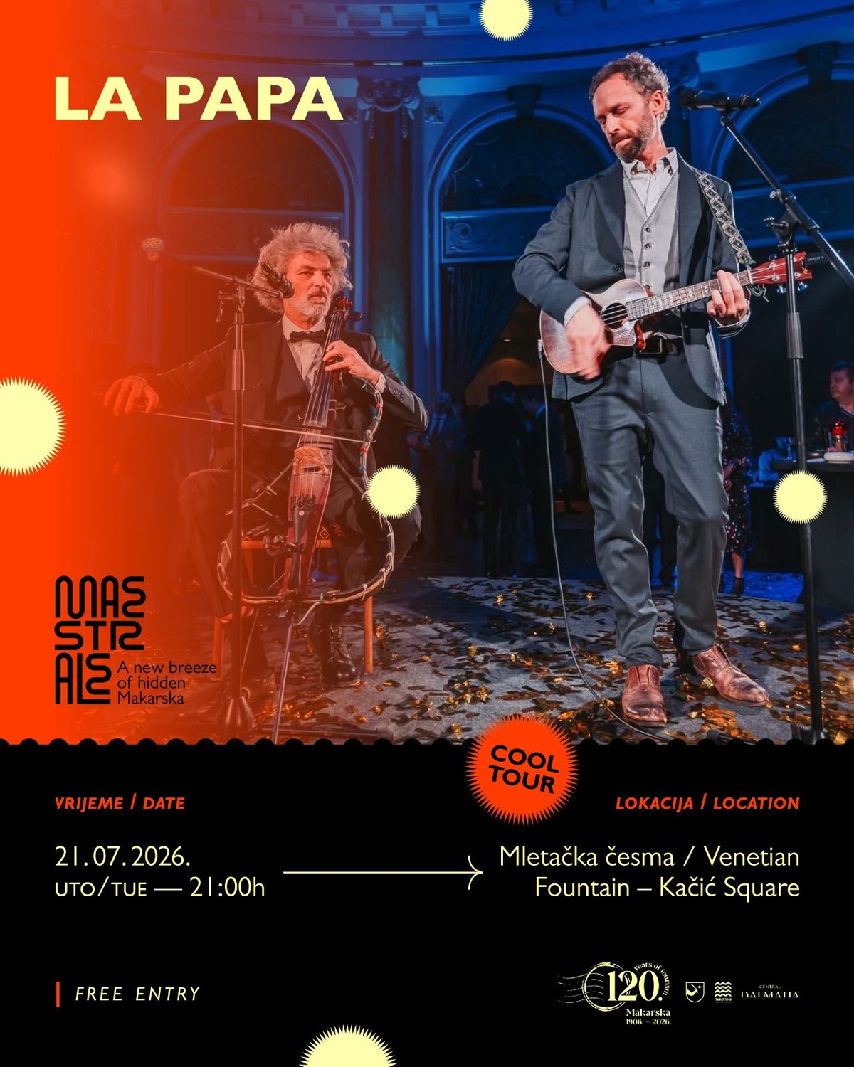 Zanimljiva večer u Makarskoj! Spajaju se ukulele, električno violončelo i dvije potpuno otkačene frizure