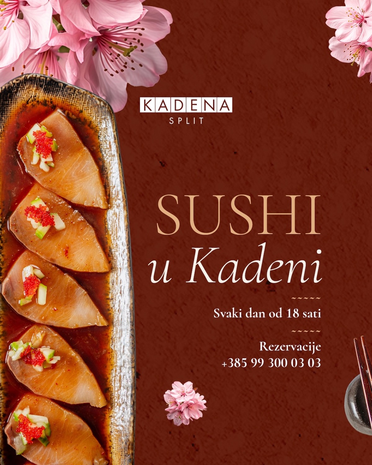 Restoran Kadena predstavlja posebno sushi iskustvo svake večeri od 18 sati