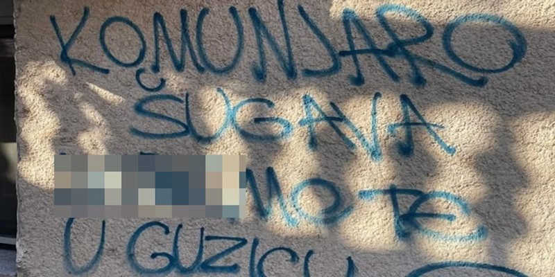 NA ČEKANJU Uvredljivi natpis sa zida kuće Jurice Pavičića nije još prebrisan