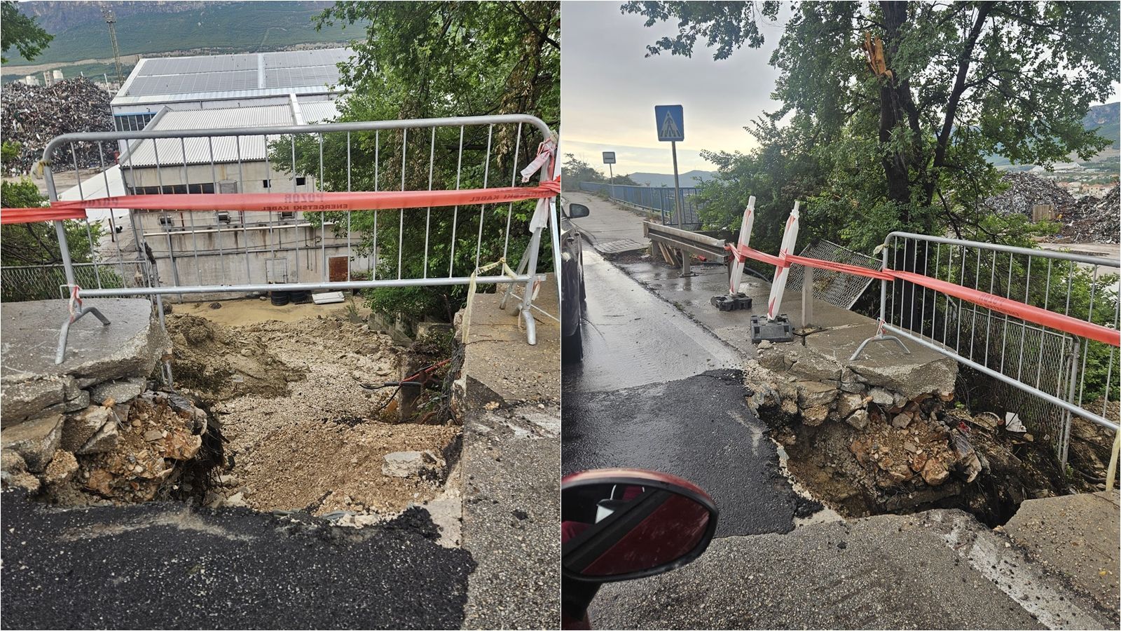 Obilne oborine oštetile prometnicu u Solinskoj ulici