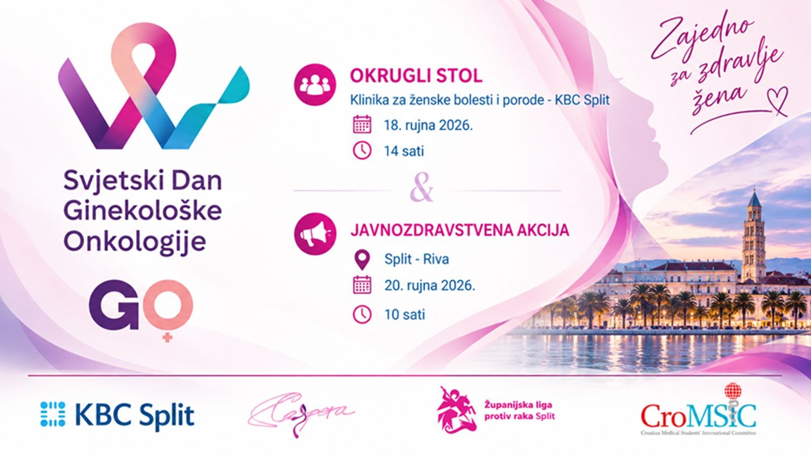 Pet karcinoma – pet liječnika – pet pacijentica: Svjetski dan ginekološke onkologije