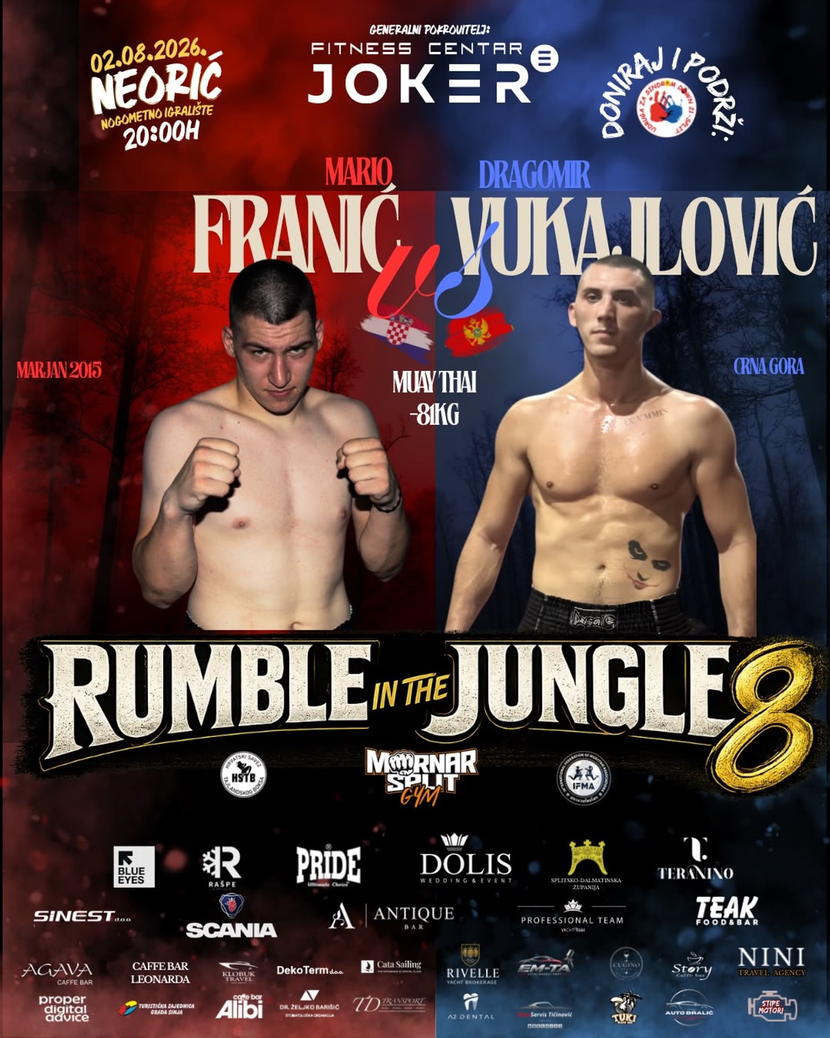 Rumble in the jungle 8 - međunarodni humanitarni muaythai spektakl prvi put u Neoriću