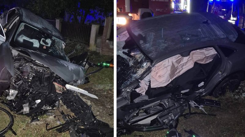 Jedna osoba poginula u teškoj nesreći u Slavoniji, vatrogasci objavili fotografije smrskanog vozila