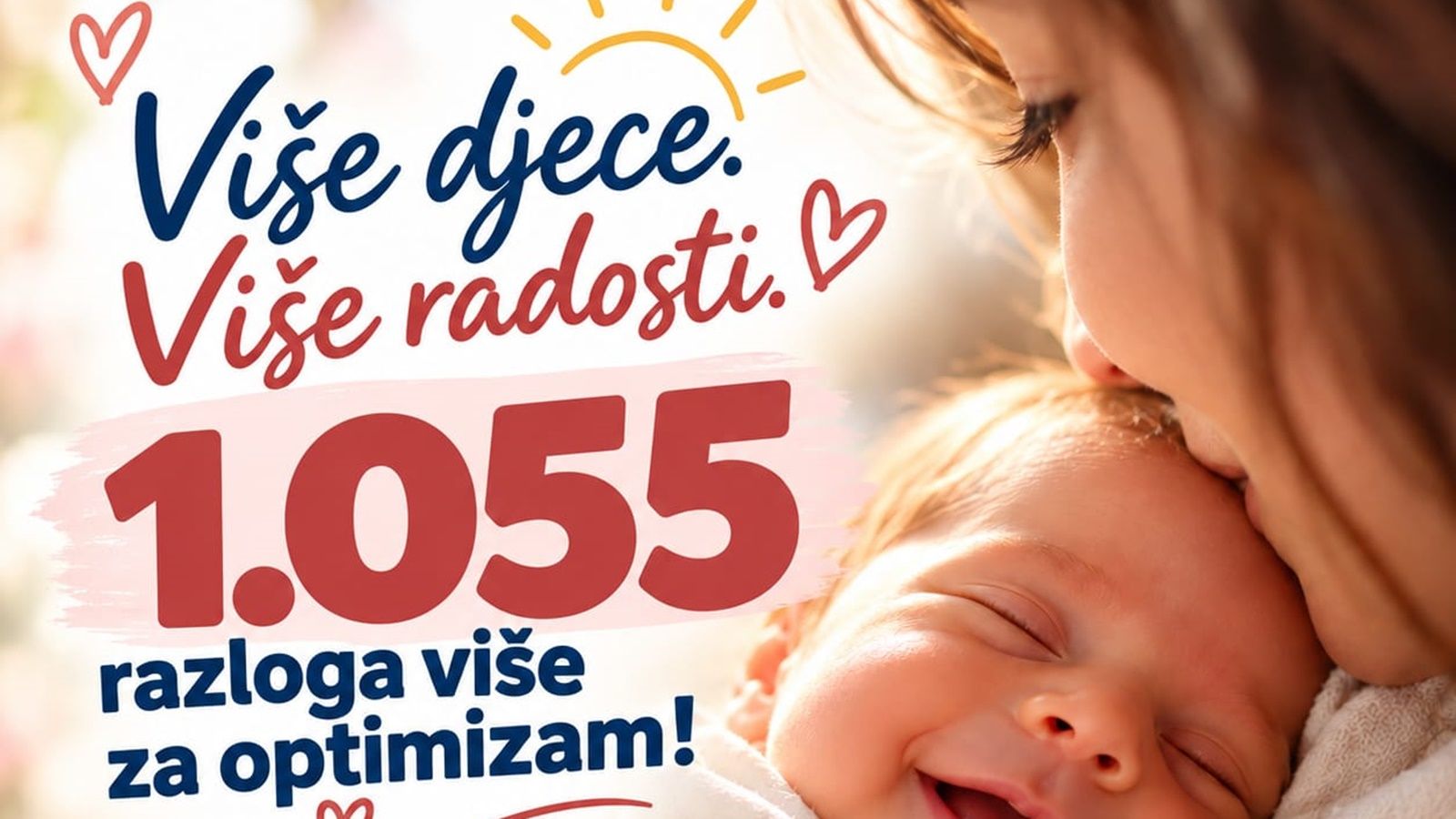 Ministarstvo demografije i useljeništva: 'Više djece, 1.055 više razloga za optimizam'