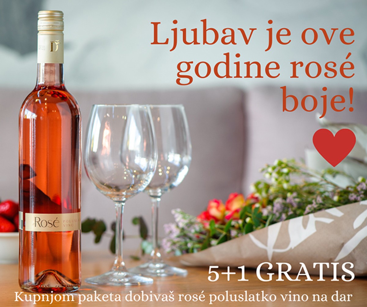 VALENTINOVO JE OVE GODINE ROSÉ BOJE Počastite sebe i voljenu osobu kvalitetnim vinima u kućnoj atmosferi