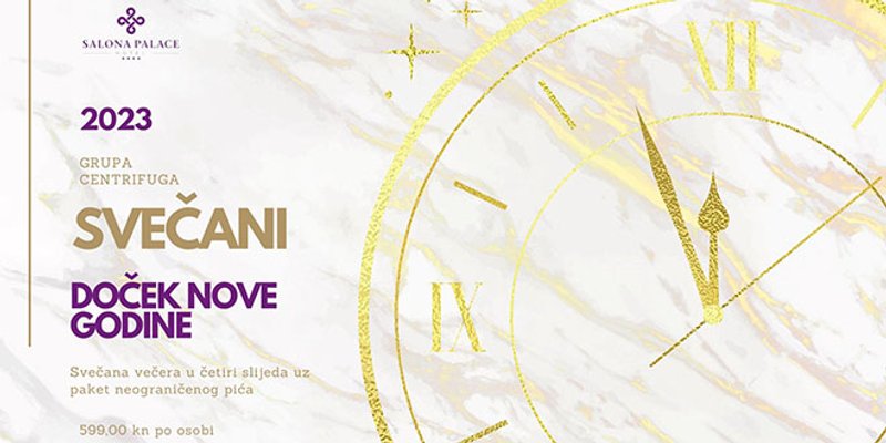 Doček Nove 2023. godine u hotelu Salona Palace