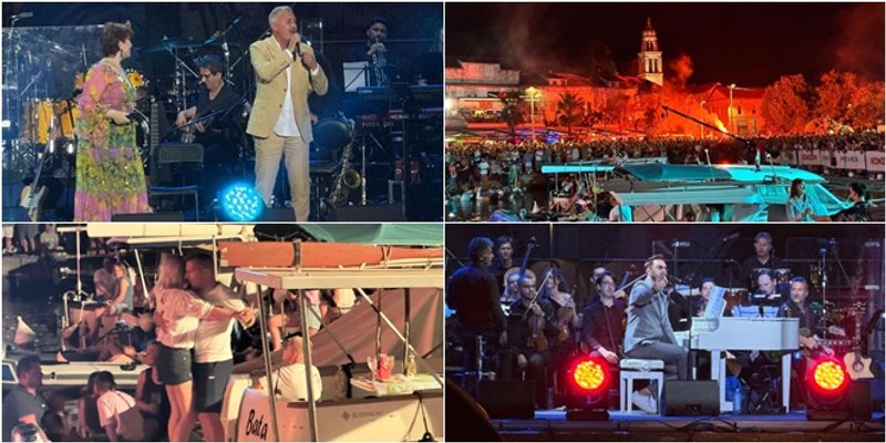 FOTO/VIDEO Vela Luka pjevala Oliveru u čast, zapaljene i baklje