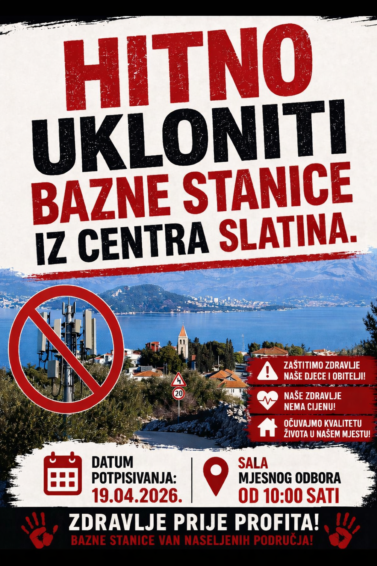 POBUNA NA ČIOVU Slatinjani traže uklanjanje baznih stanica