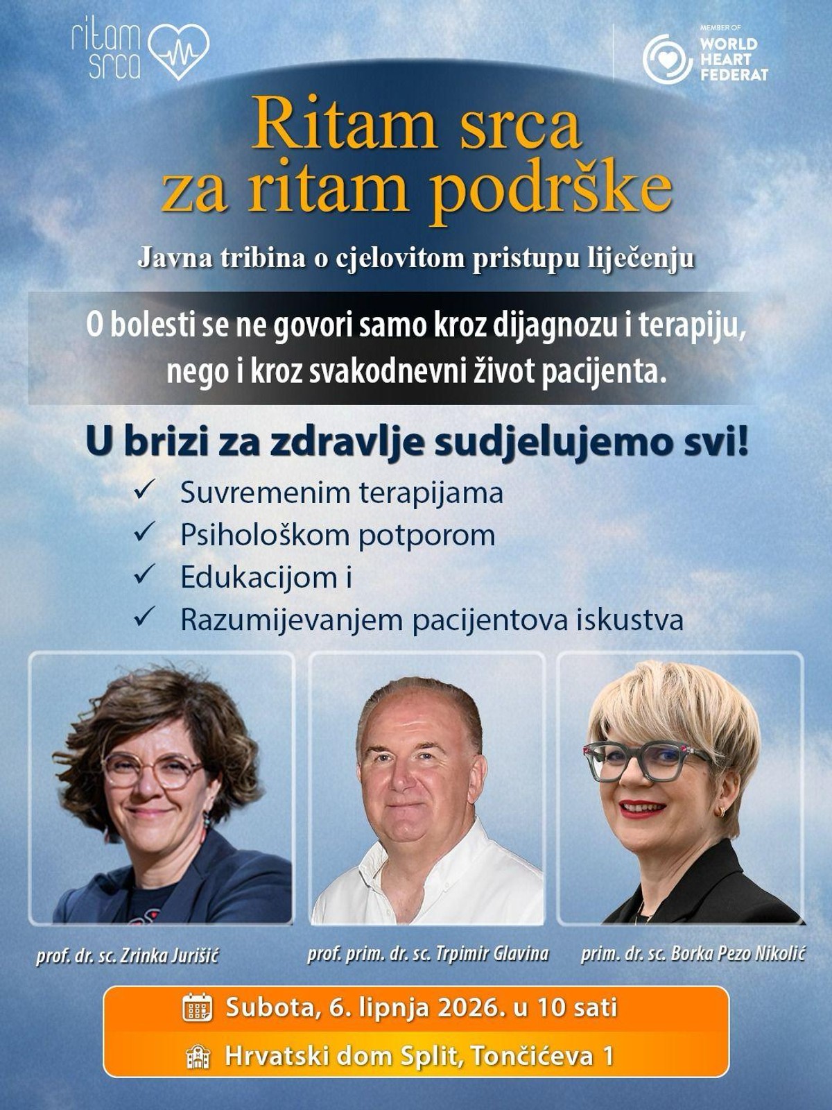 U SUBOTU Javna tribina 'Sveobuhvatni pristup pacijentima s kardiovaskularnim oboljenjima'
