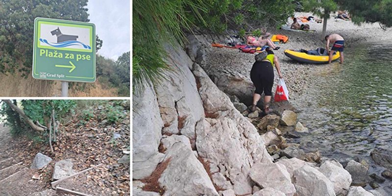 ČIJA JE NADLEŽNOST? Kupači se svakodnevno pentraju i padaju na putu do marjanske plaže za pse