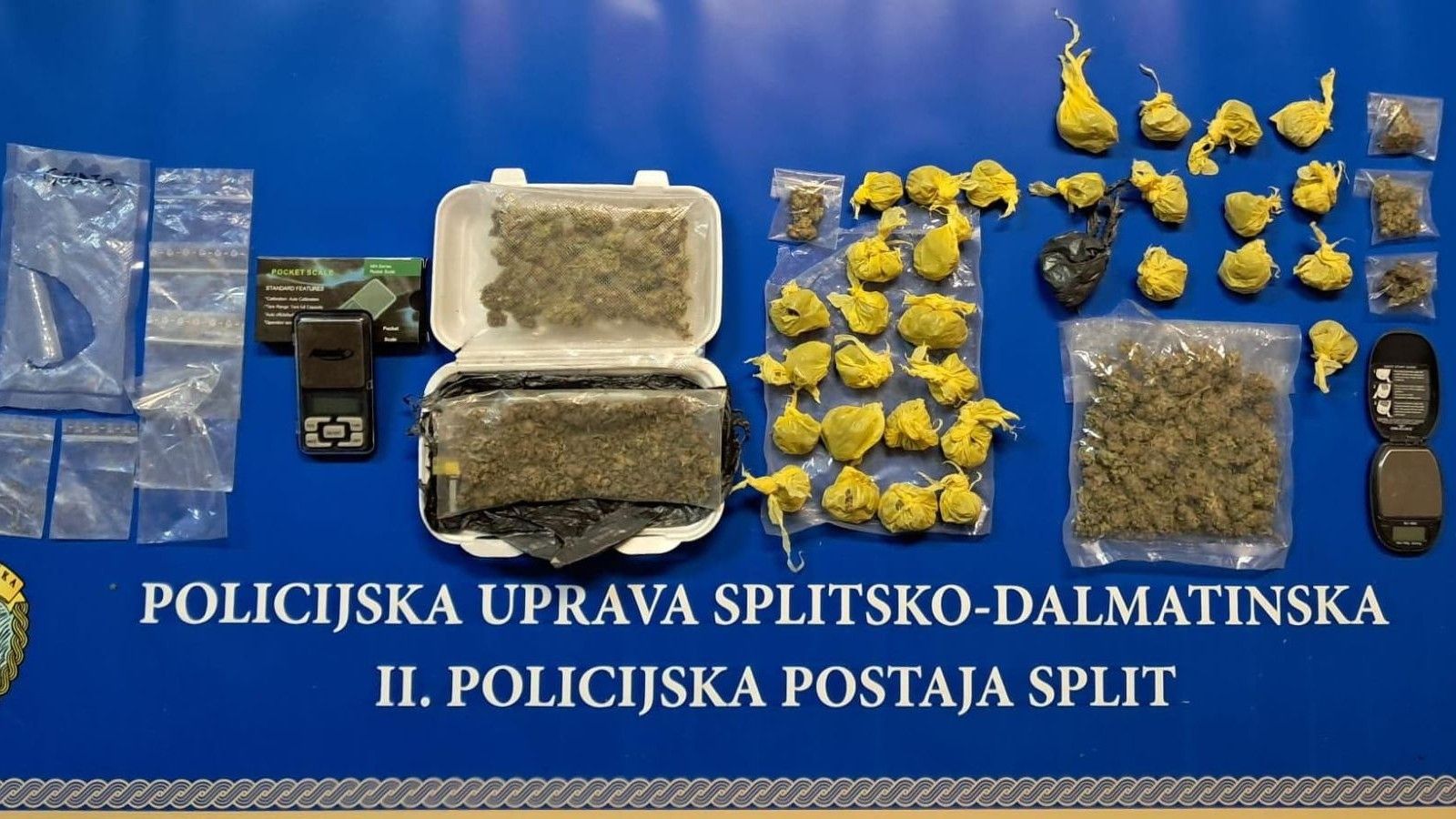 Maloljetnik uhićen u Splitu zbog preprodaje droge, određen mu istražni zatvor